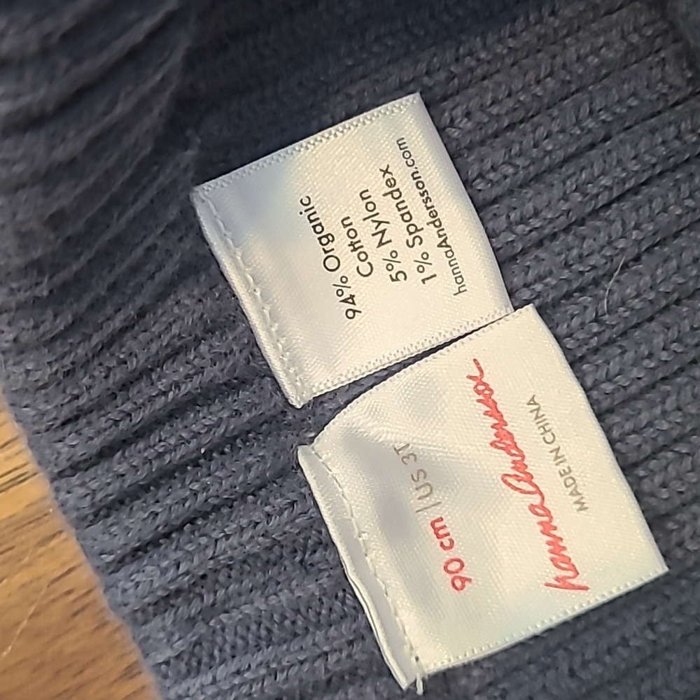 Hanna Andersson cotton Sweater leggings 3T - Picture 3 of 5